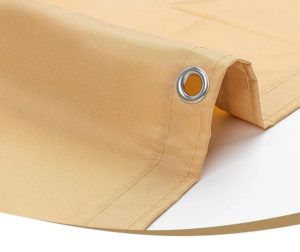 Tenda Paravento Per Balcone AEREY 115x300cm – Schermo Per Privacy E Protezione Da Vento E Sole, Color Crema, Con Fascette E Cavo