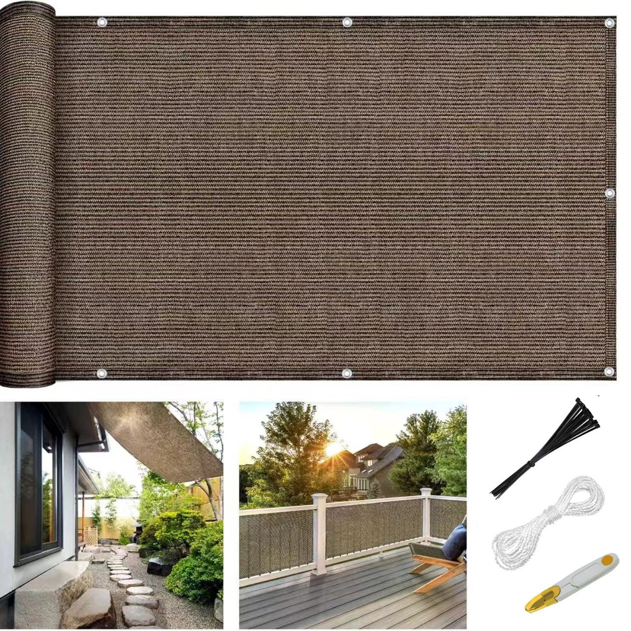 balcony privacy screen fence installed