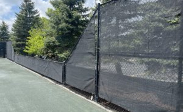 black fence privacy screen
