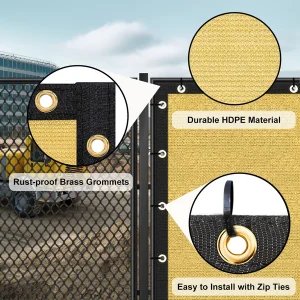 privacy fence screen sand customized outdoor mesh panels for backyard ties installing with cable ties