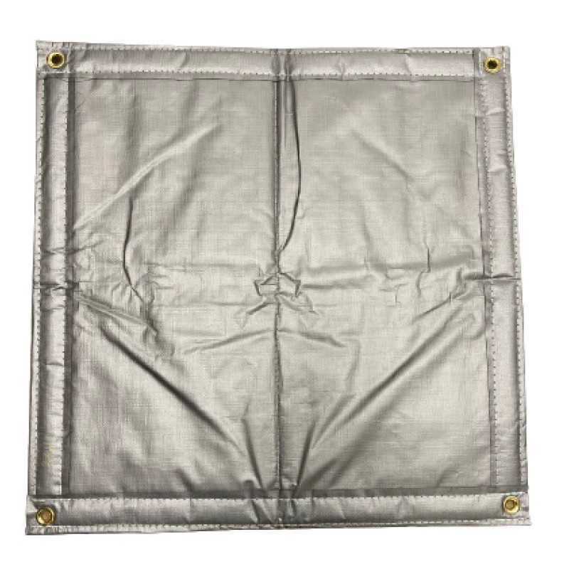 small silver insulated tarp sample