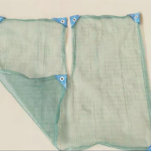 rectangular olive collection net reinforced blue corners