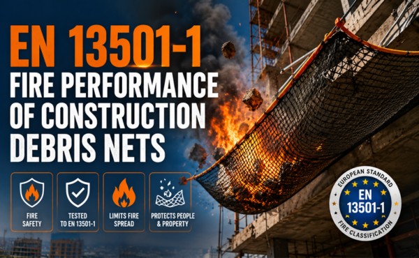 EN 13501-1 Fire Performance of Construction Debris Nets